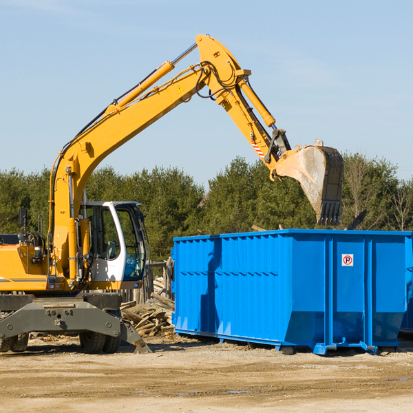 are there any restrictions on where a residential dumpster can be placed in Inavale